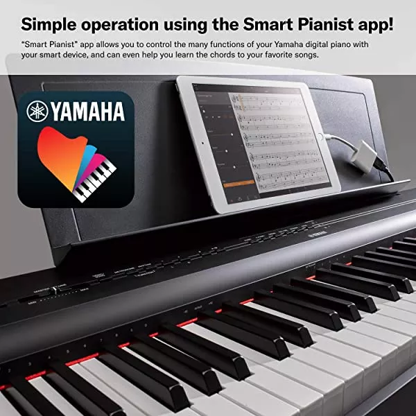 P125 88-Key Weighted Action Digital Piano with Power Supply and Sustain Pedal