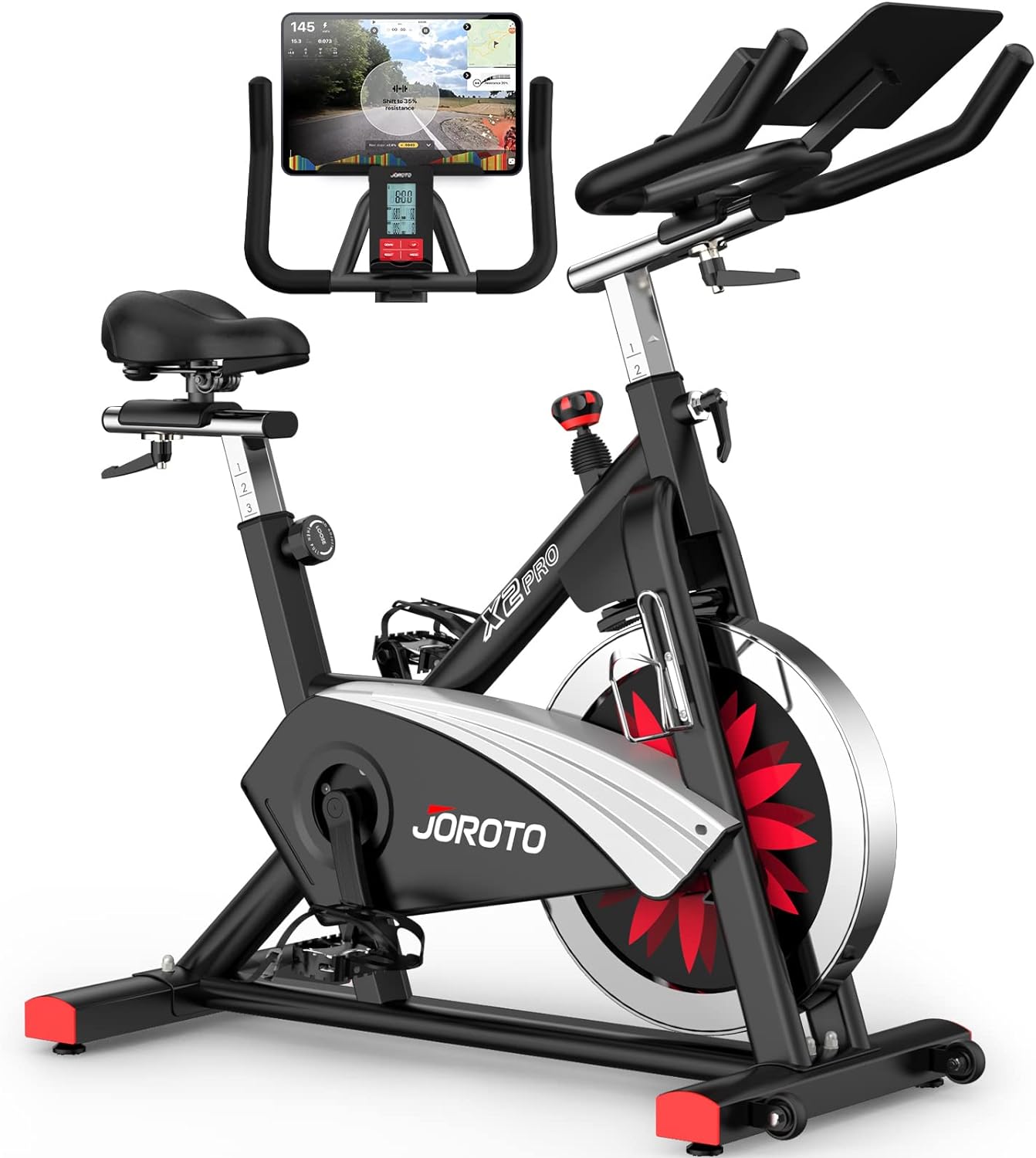 JOROTO X2 Exercise Bike for Home Use | X2PRO Bluetooth Magnetic Belt Drive Indoor Cycling Bike with 16KG Flywheel