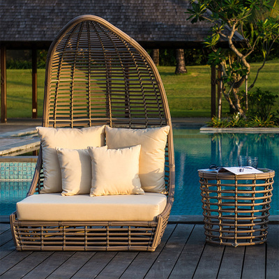 【Home&Garden】Bird's Nest creative casual rattan bird cage sofa chair
