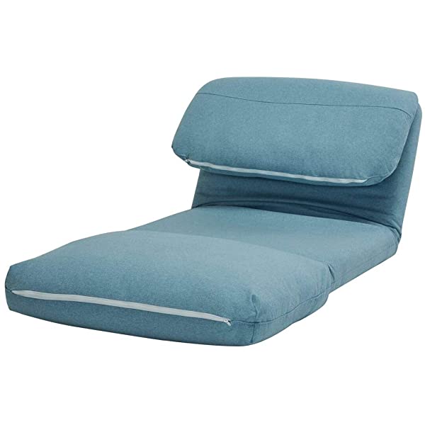 GIA Tri-Fold Sofa Bed, With Pillow, Yellow Yellow With Legs