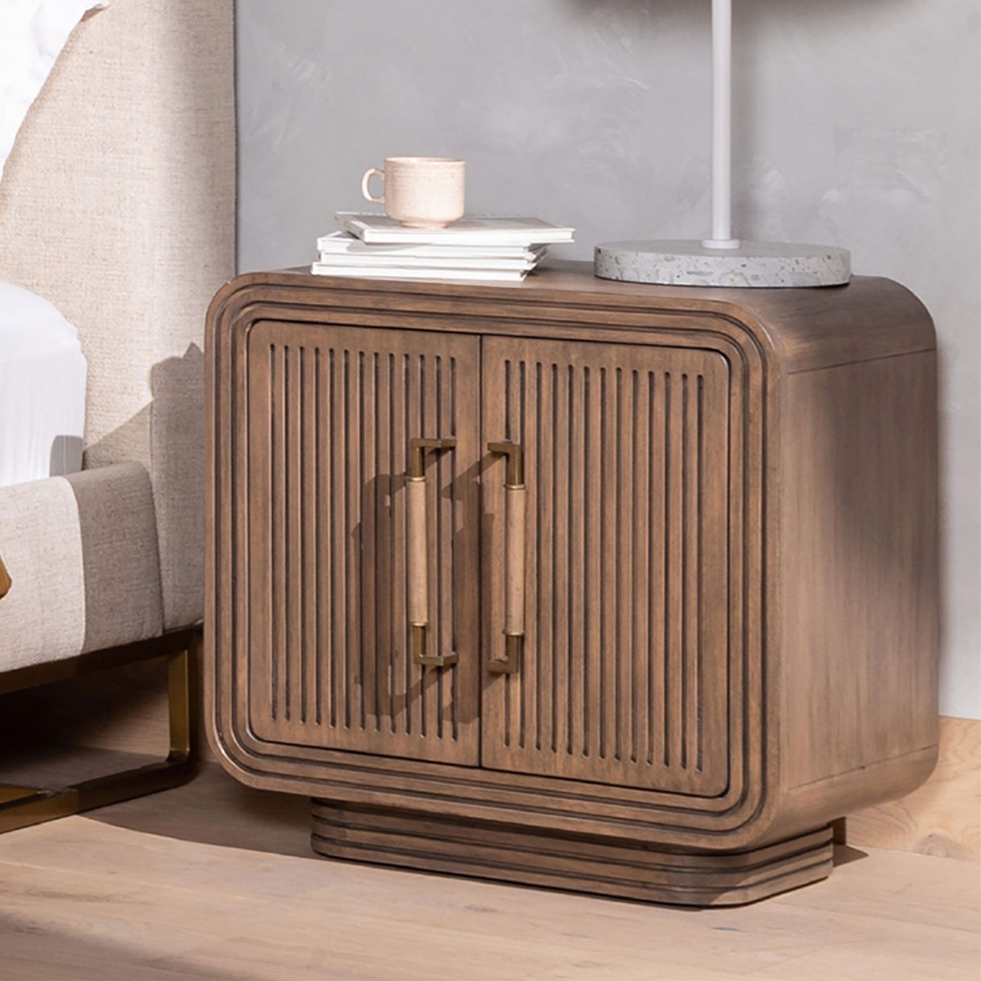 【Furniture】Grooved Base Nightstand (25