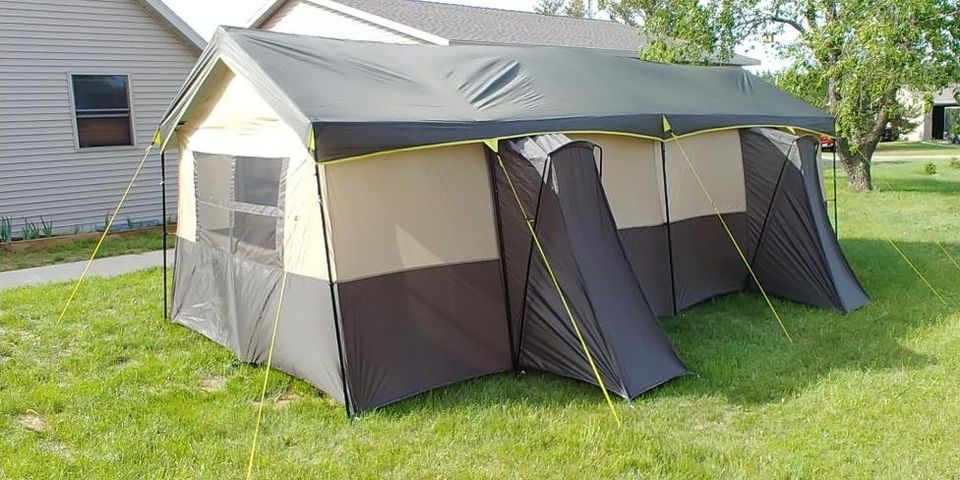 12 Person Cabin Tent with 2 Closets.