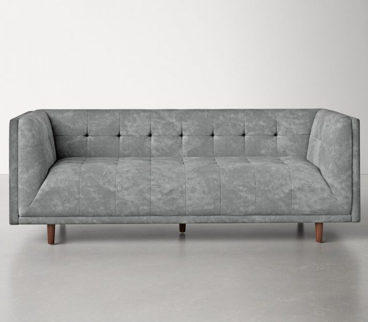 82 inch velvet tuxedo armchair sofa