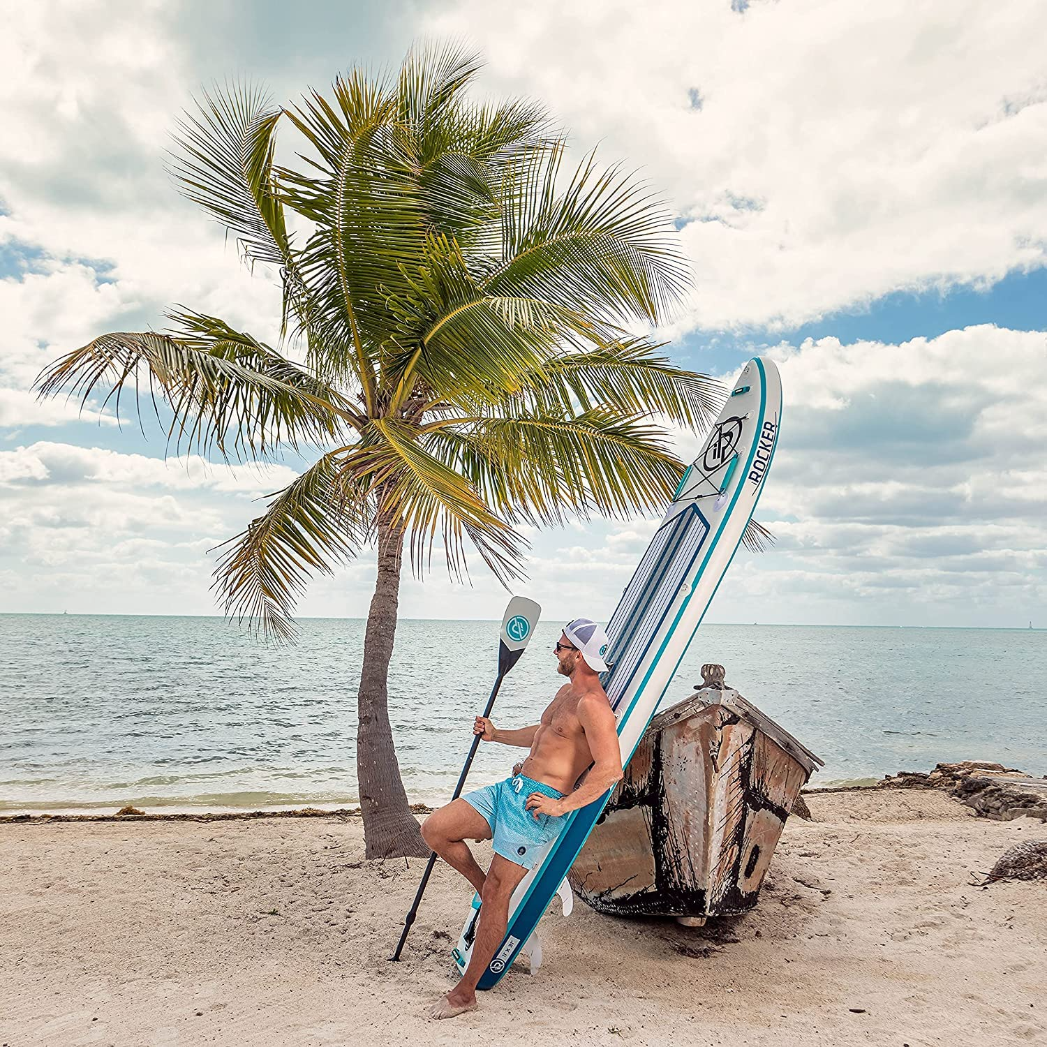 【Sports&Outdoors】【BS】Inflatable Stand Up Paddle Board with Premium SUP Accessories, Pump & Backpack