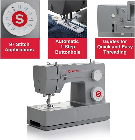 Singer Heavy Duty 4423 Sewing Machine, grey