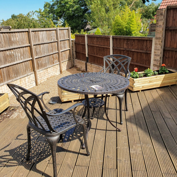 ANTIQUE BRONZE (2 SEATER SET) 90 cm round cast aluminium garden furniture set