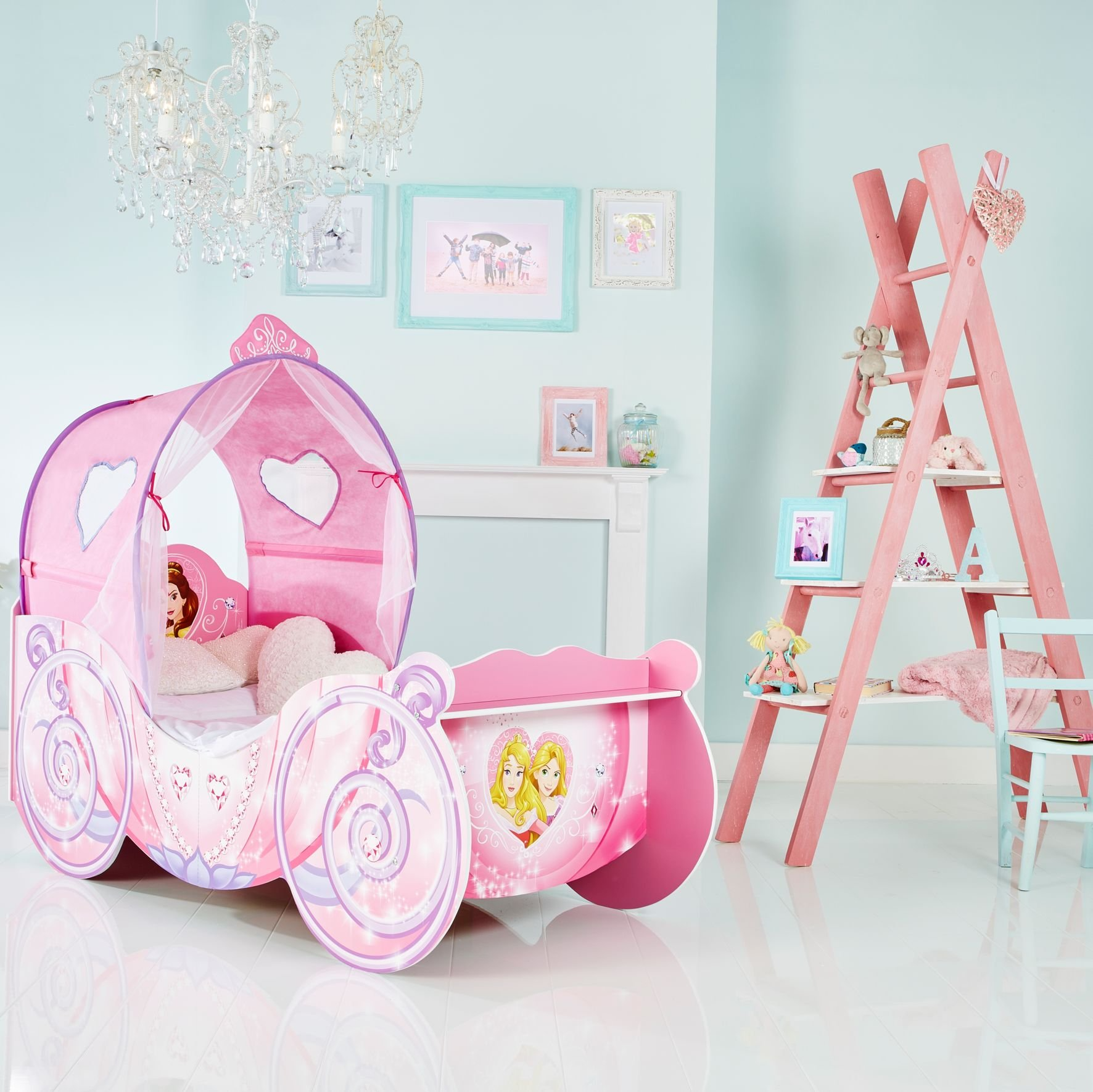 【Furniture】Princess Carriage Kids Toddler Bed by HelloHome, Pink, 160x87.5x136 cm