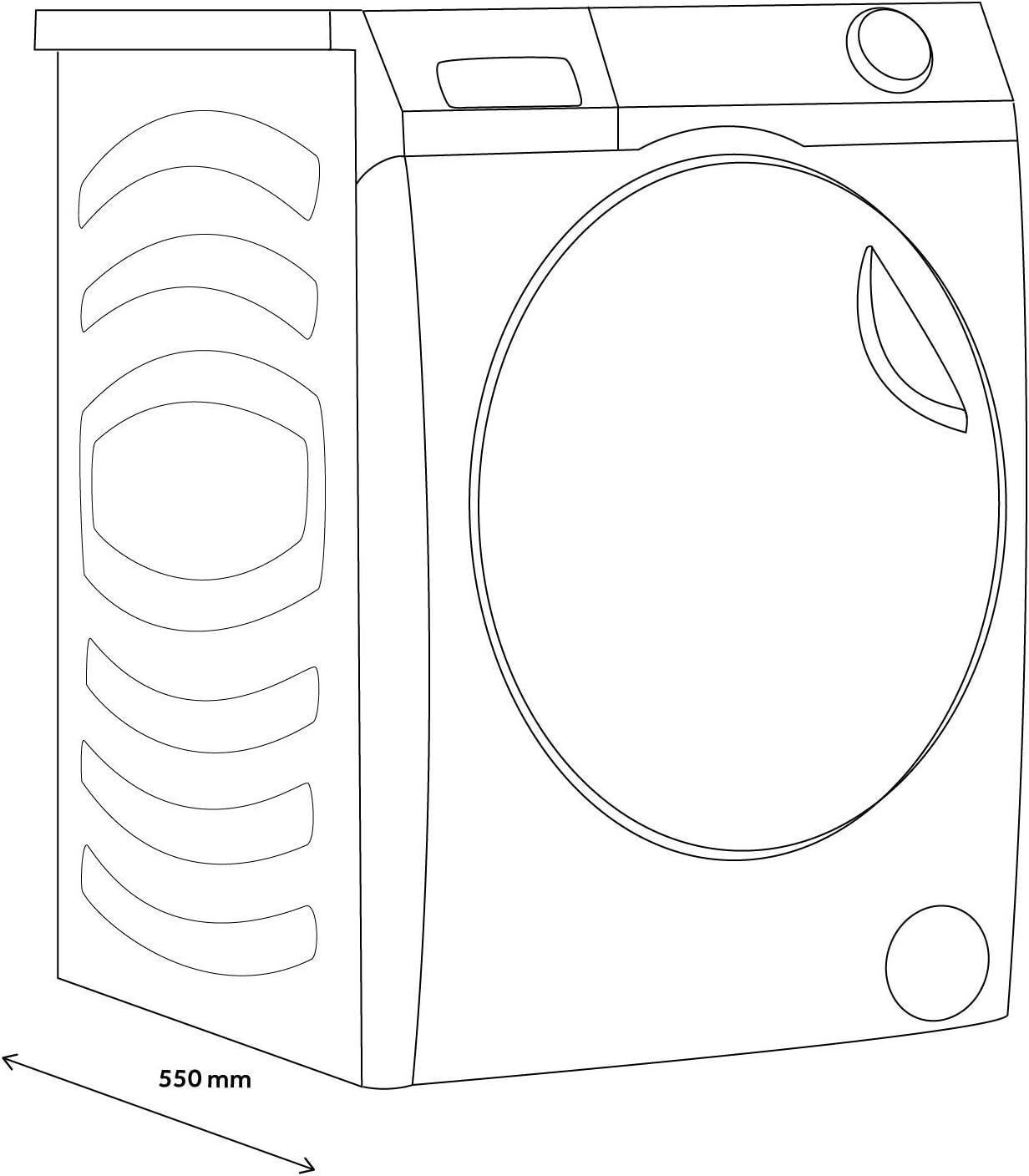 HWD100-B14979S Freestanding Washer Dryer, Direct Motion and LED Display, 1400RPM 10kg/6kg Load, Graphite [Energy Class D]