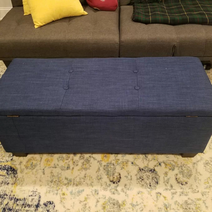 【Furniture】Edyth Upholstered Storage Ottoman