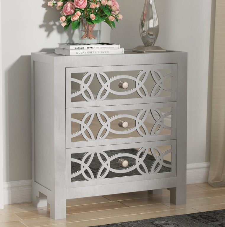 Bester 3 – Drawer Mirrored Accent Chest