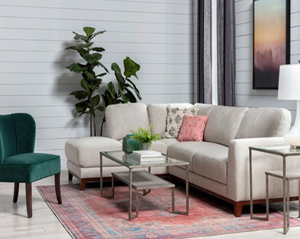 Amherst Cobblestone 2 Piece 114″ Sectional With Left Arm Facing Chaise