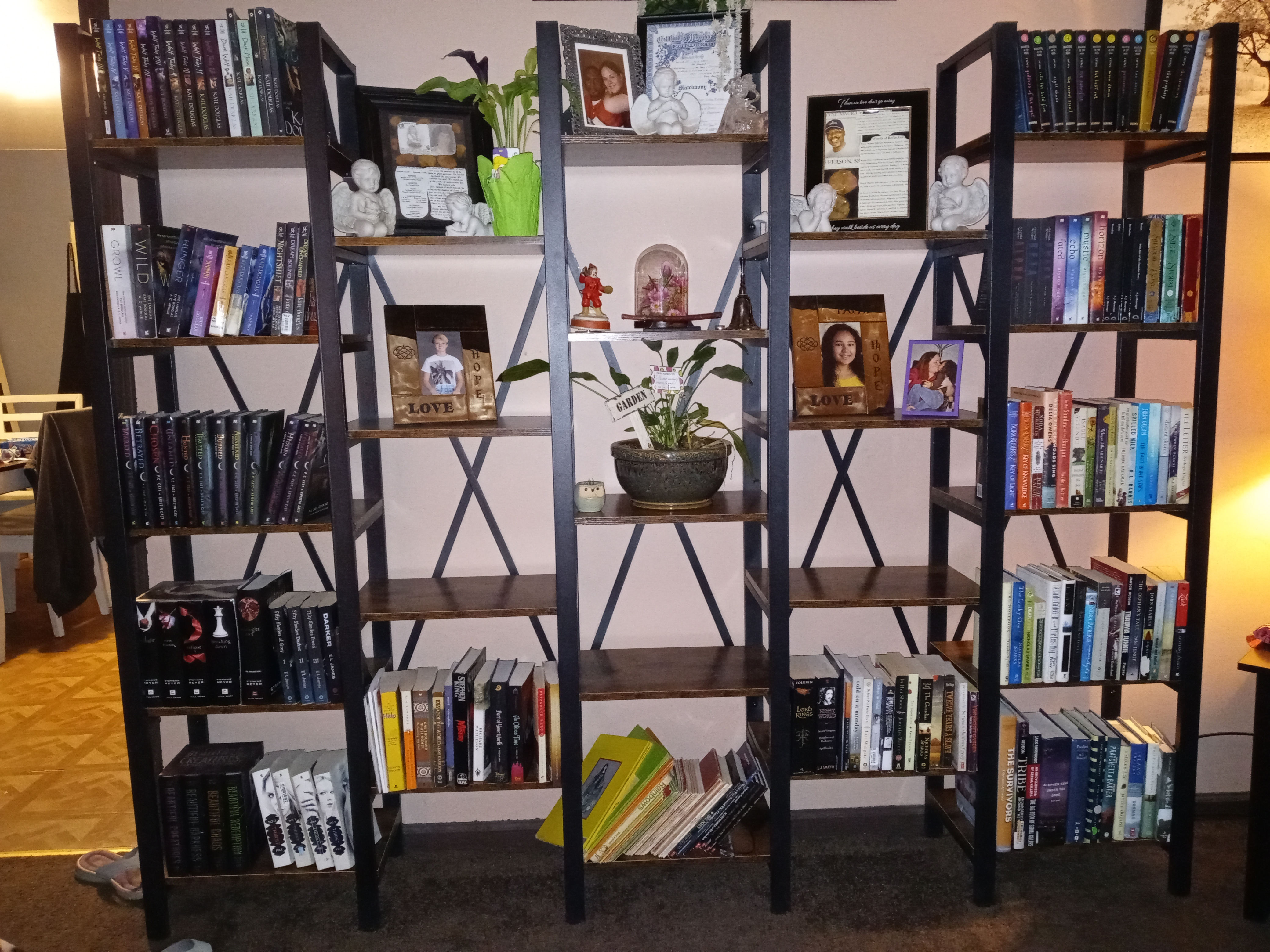 【Furniture】Rustic Super Wide 86 Inch 5 Tier Bookcase with 23 Shelves, 5-Shelf Etagere Large Open Bookshelf