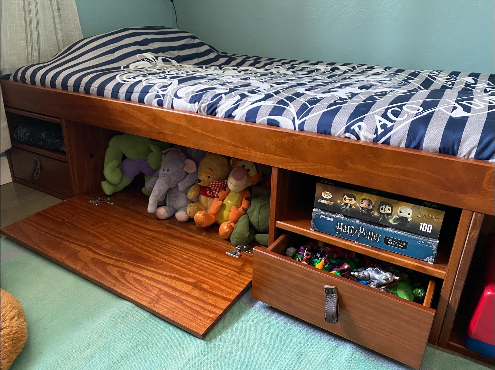 【Furniture】Bali Storage Platform Bed with Drawers
